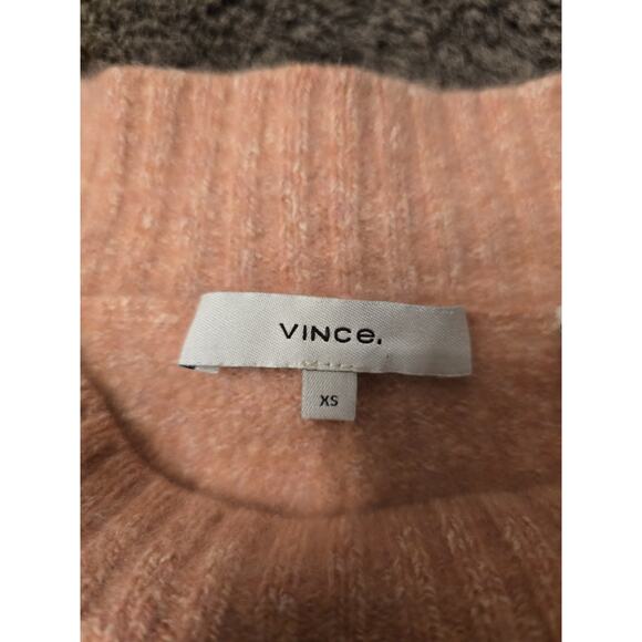 Vince Cashmere Silk Blend Sweater Women XS Pink Long sleeve Crew Neck - Picture 6 of 7